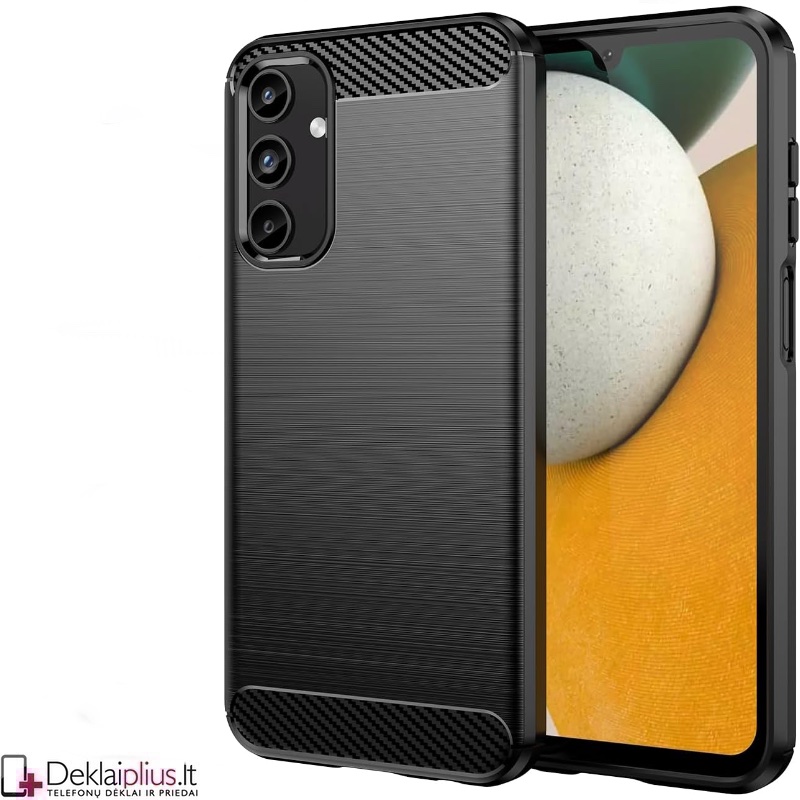 Carbon guminis dėklas - juodas (Samsung A15/A15 5G) Carbon guminis dėklas - juodas (Samsung A15/A15 5G)